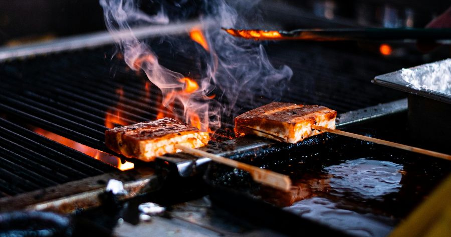 เผ็ดชาเต้าหู้ย่าง (Grilled Tofu with Sichuan Spices)