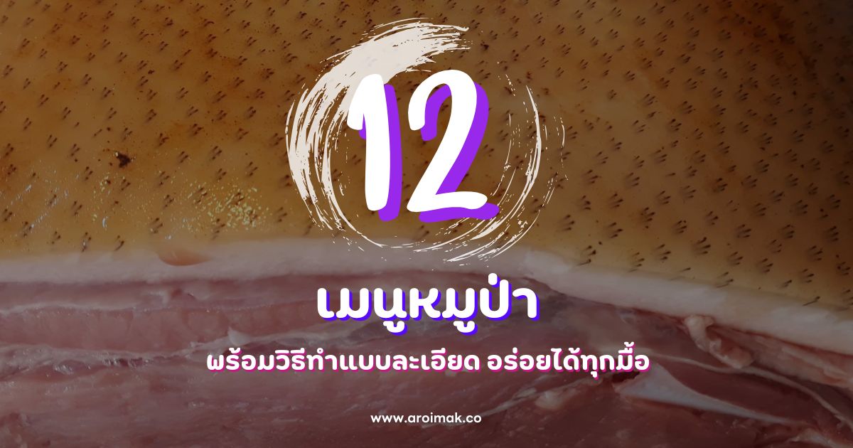 แจกสูตร 12 เมนูหมูป่า พร้อมวิธีทำแบบละเอียด อร่อยได้ทุกมื้อ